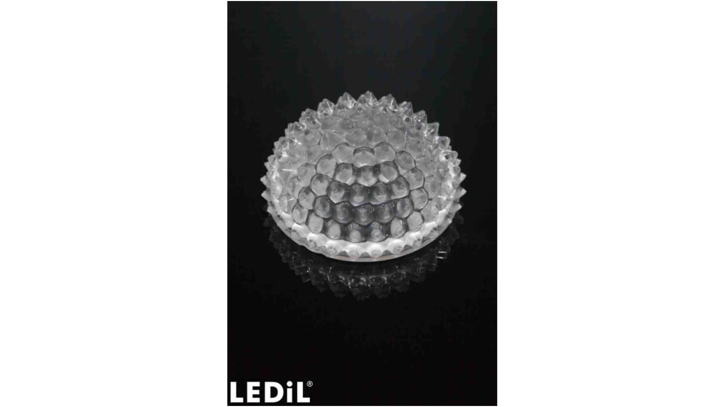 Lente LED Ledil, Medias, 25° Transparente Silicona Cuadrado, Serie G2-ROSE-UV