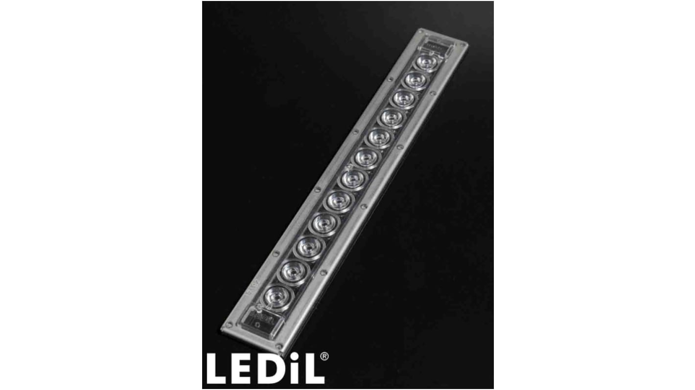 Ledil LED lencse, 12-LED-es/objektív, 20° Átlátszó Szilikon Téglalap, VIOLET-12X1 sorozatú