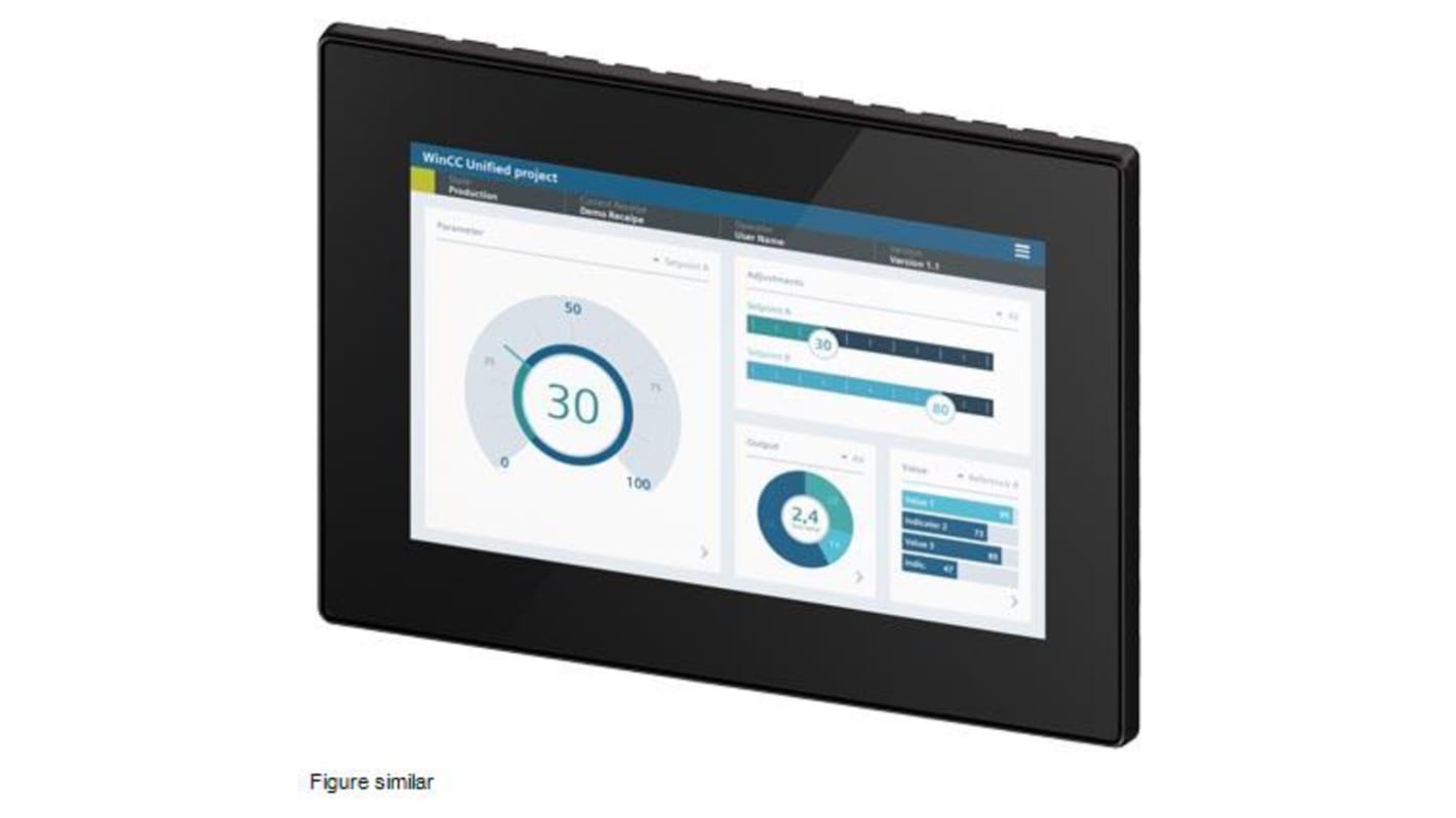 Panel HMI Siemens SIMATIC MTP1000 Unified Comfort de 10,1", TFT, 1280 x 800pixels