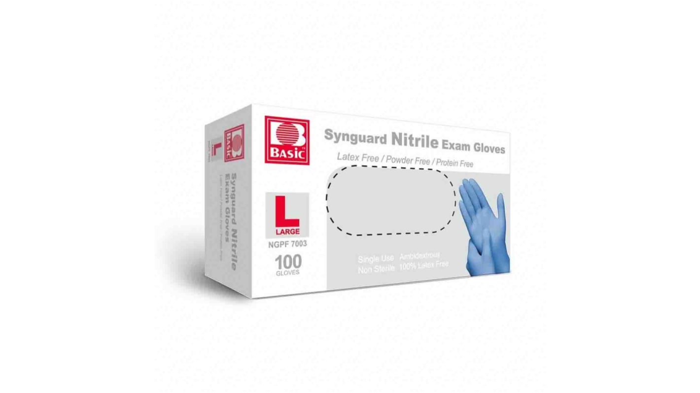 NGPF7003 | INTCO Blue Powder-Free Nitrile Disposable Gloves, Size 9 ...