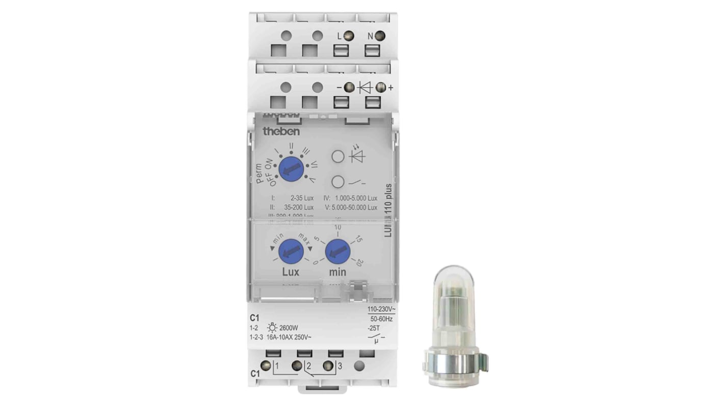 Interrupteur horaire pour rail DIN Analogique, 110→ 230 V c.a., 1 canal