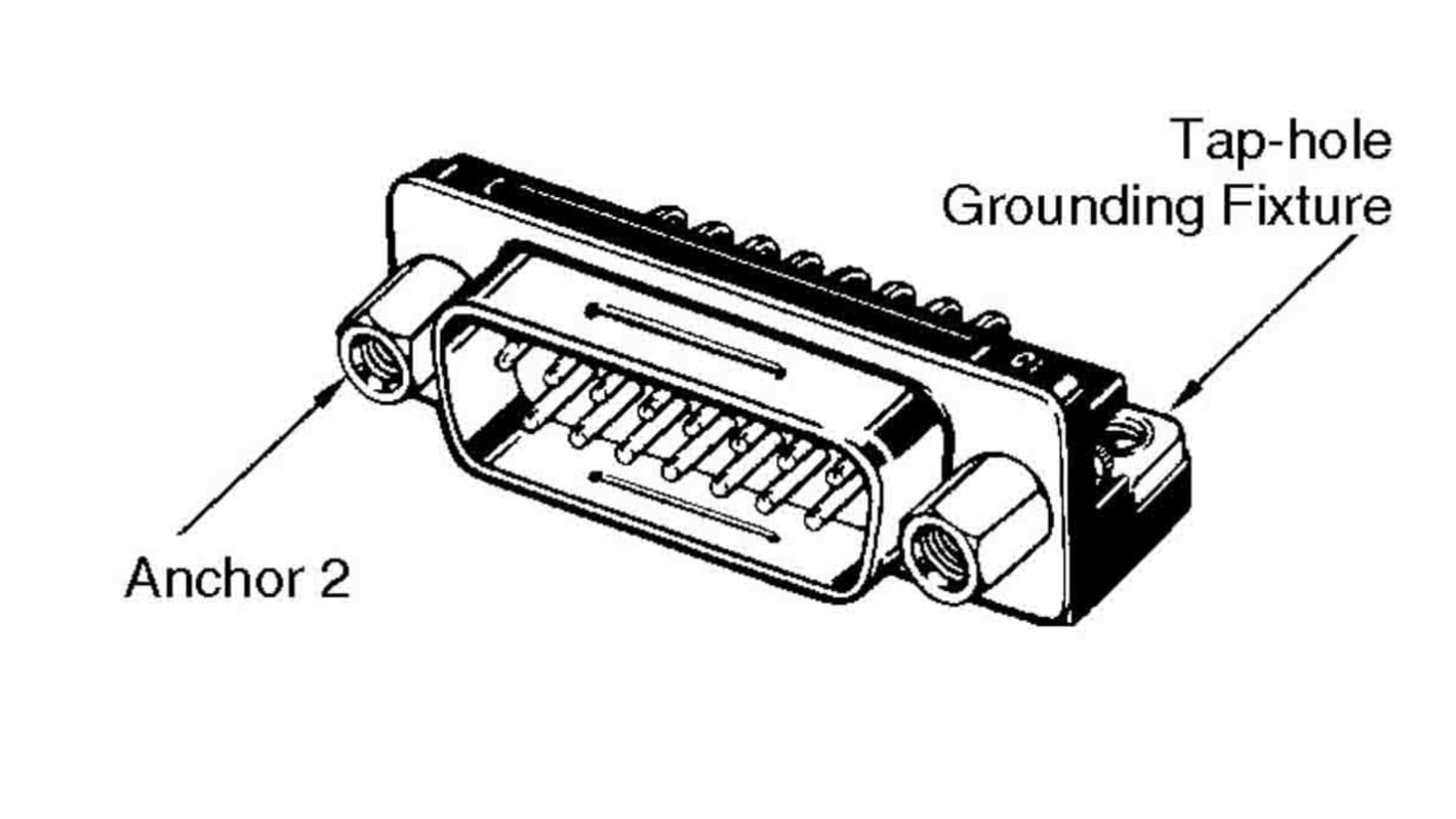 Connecteur Sub-D Mâle Omron 25 voies Traversant Angle droit