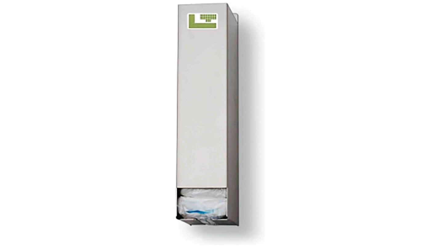 Dispenser guanti in Acciaio Grigio Louis Tellier, 124mm x 440 mm x 104 mm, Montaggio a parete