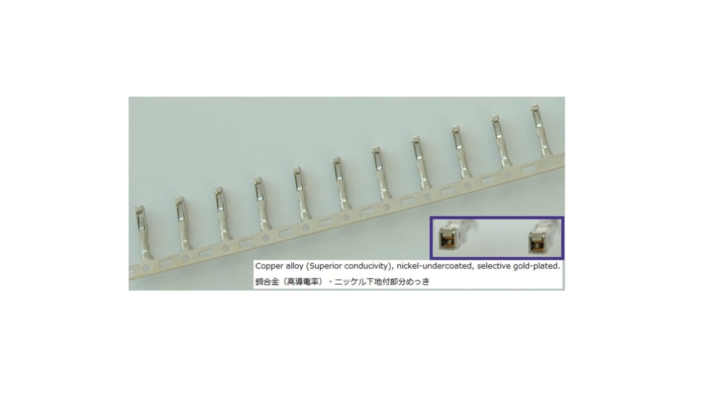 JST J2000 Series Male Crimp Terminal, 28 → 24AWG Max