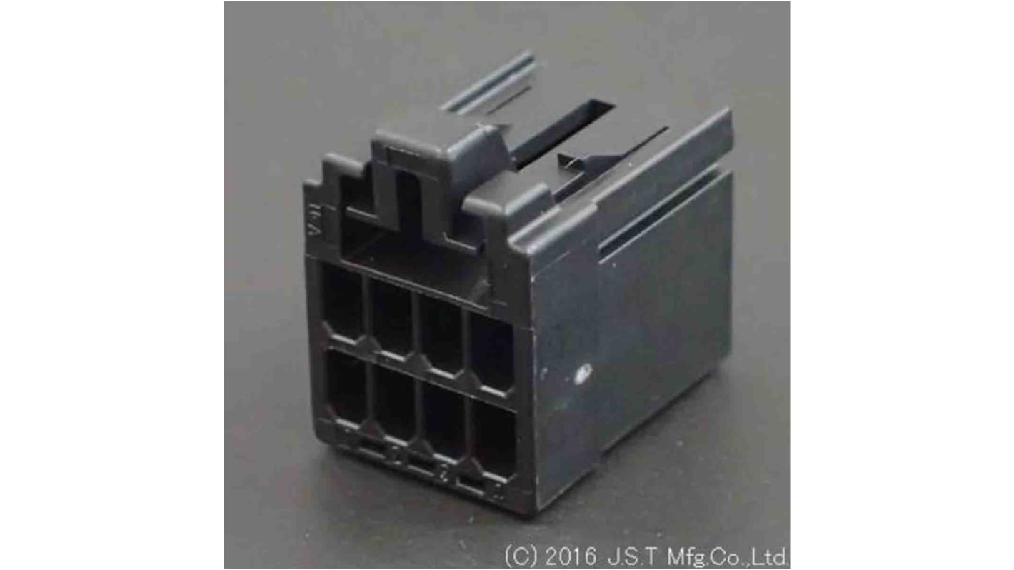 JST, J2000 Female PCB Connector Housing, 2.5mm Pitch, 8 Way, 2 Row