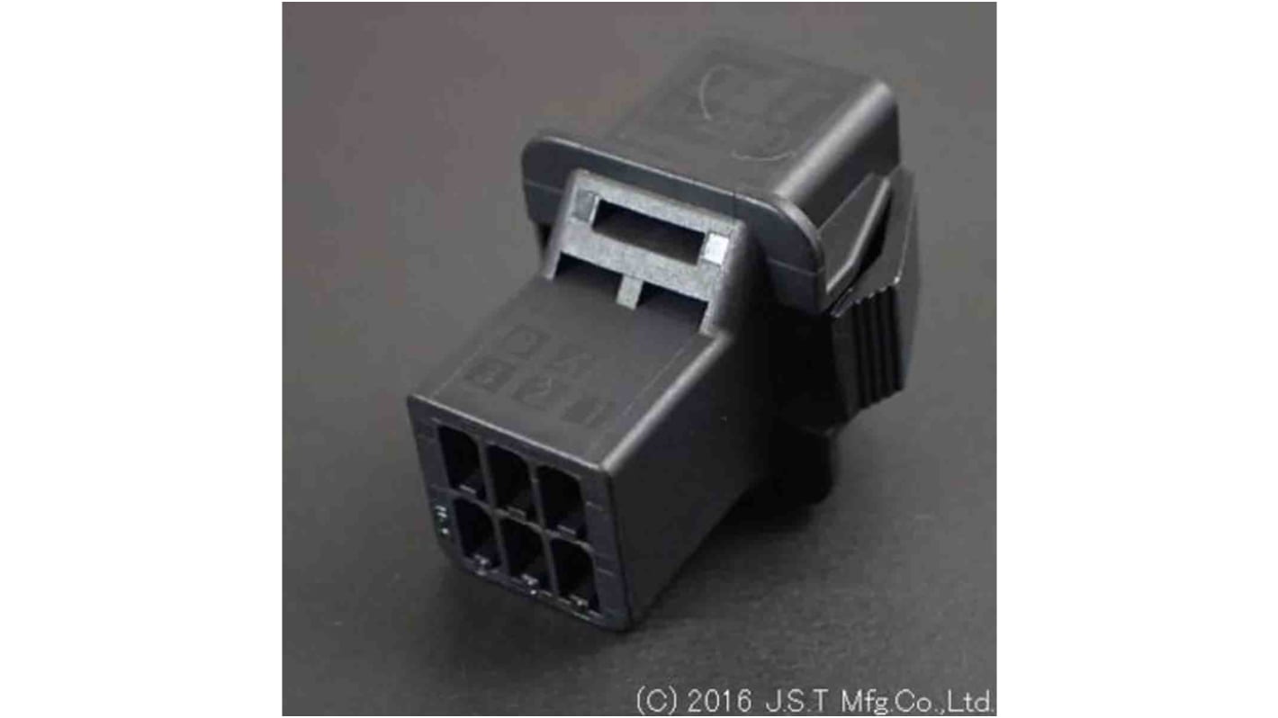 Boîtier pour connecteur CI Femelle, 6 contacts sur 2 rangs, pas 2.5mm, Droit, série J2000