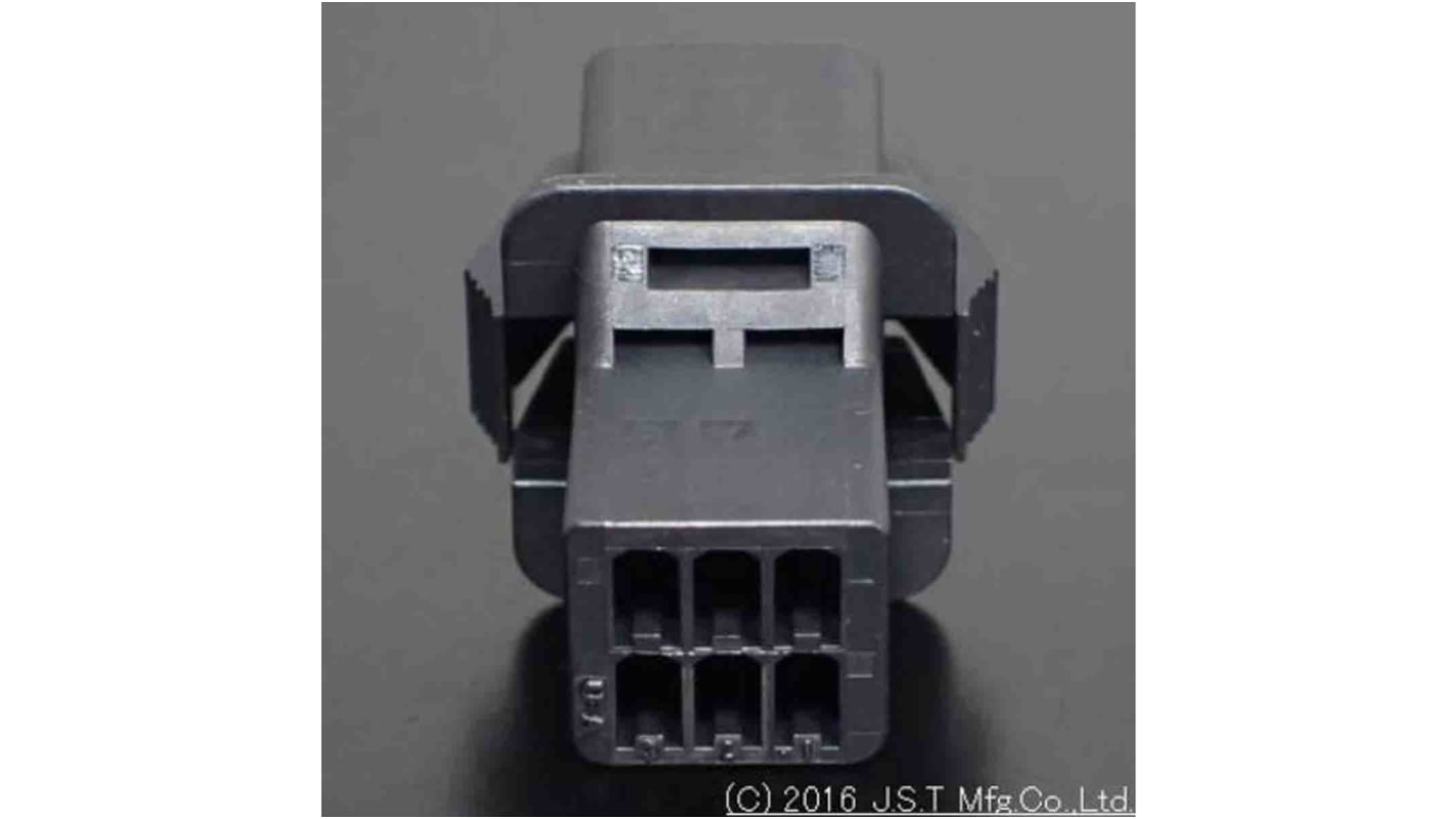 JST, J2000 Female PCB Connector Housing, 2.5mm Pitch, 6 Way, 2 Row