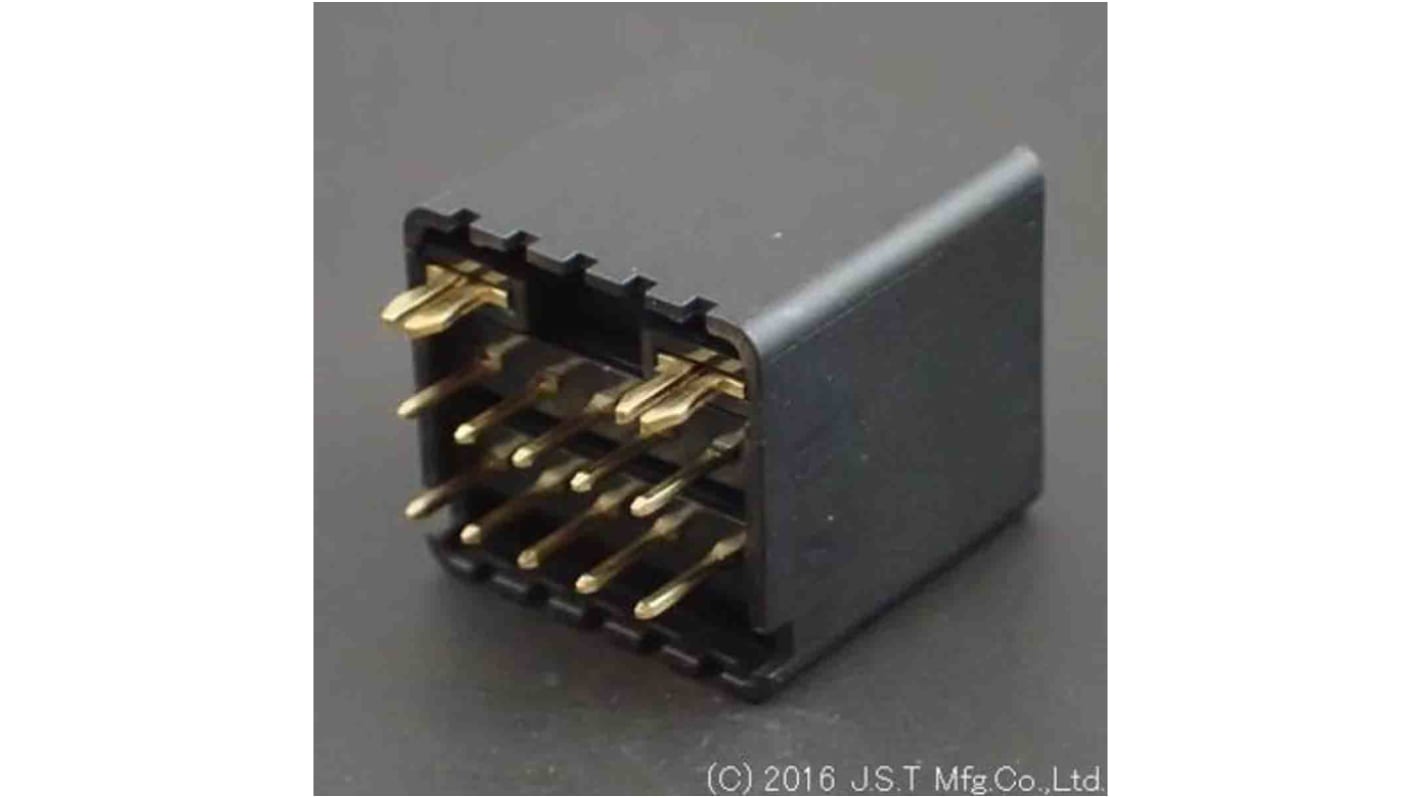 JST JFA J2000 Series PCB Header, 10 Contact(s), 2.5mm Pitch, 2 Row(s), Shrouded