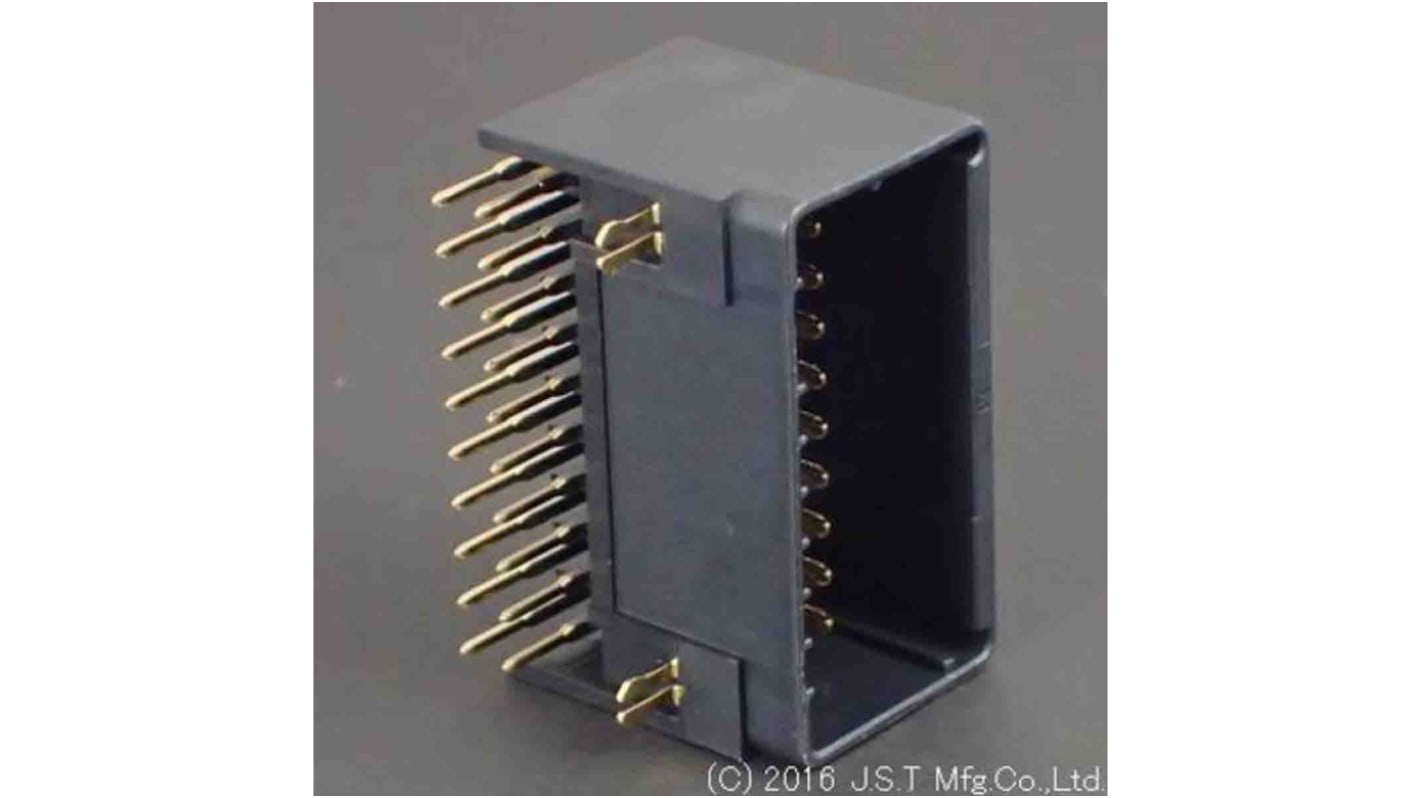 JST JFA J2000 Series Right Angle PCB Header, 20 Contact(s), 2.5mm Pitch, 2 Row(s), Shrouded