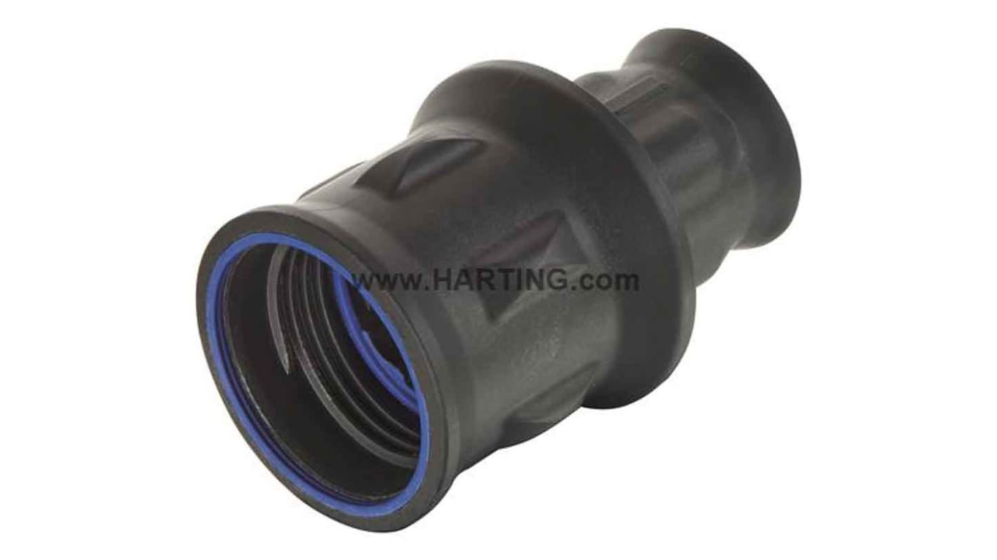 Carcasa para conector industrial con entrada superior HARTING serie Han F+B, con rosca M25