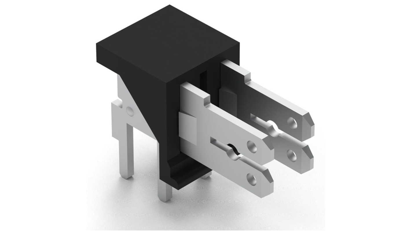 Wurth Elektronik WR-FAST Series Right Angle PCB Header, 2 Contact(s), 5.08mm Pitch, 1 Row(s), Shrouded