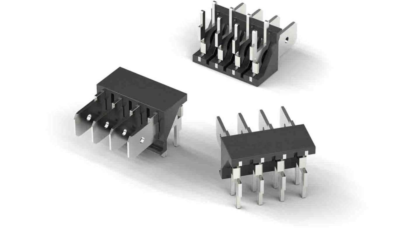 Conector macho para PCB Ángulo de 90° Wurth Elektronik serie WR-FAST de 4 vías, 1 fila, paso 5.08mm