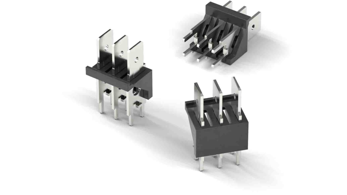 Conector macho para PCB Wurth Elektronik serie WR-FAST de 4 vías, 1 fila, paso 7.62mm