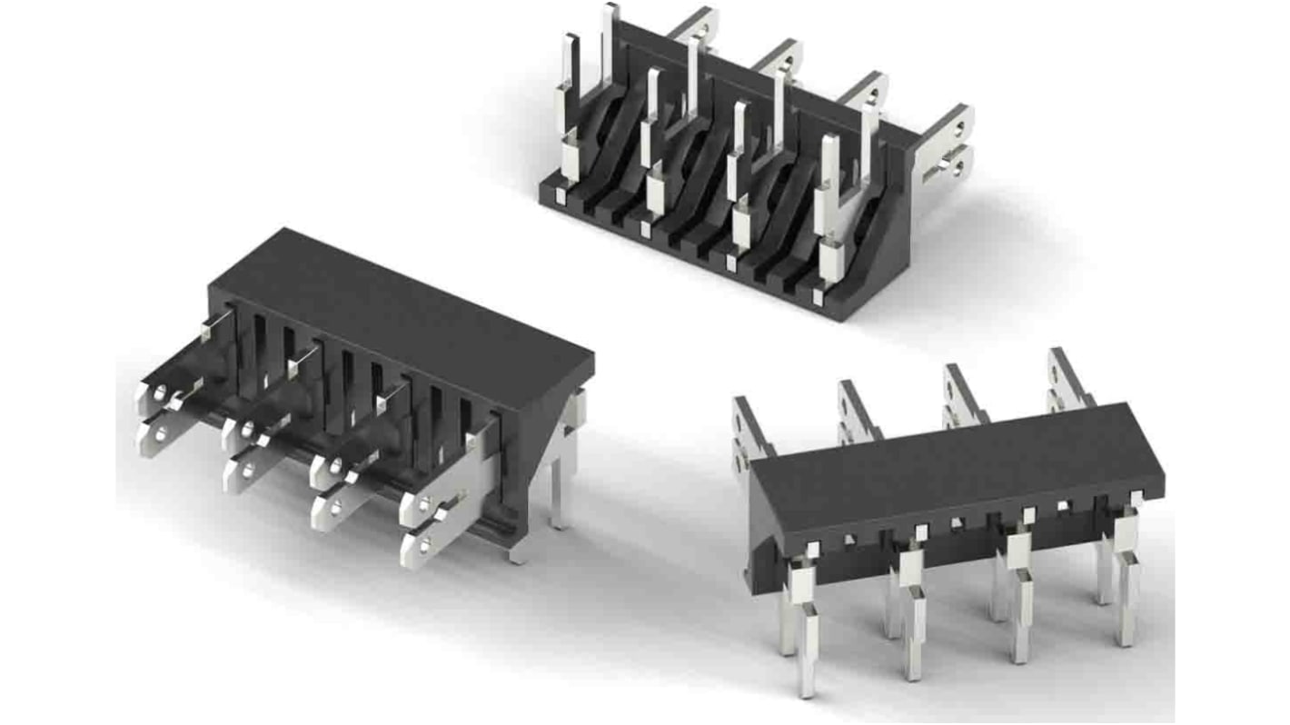Conector macho para PCB Ángulo de 90° Wurth Elektronik serie WR-FAST de 7 vías, 1 fila, paso 7.62mm