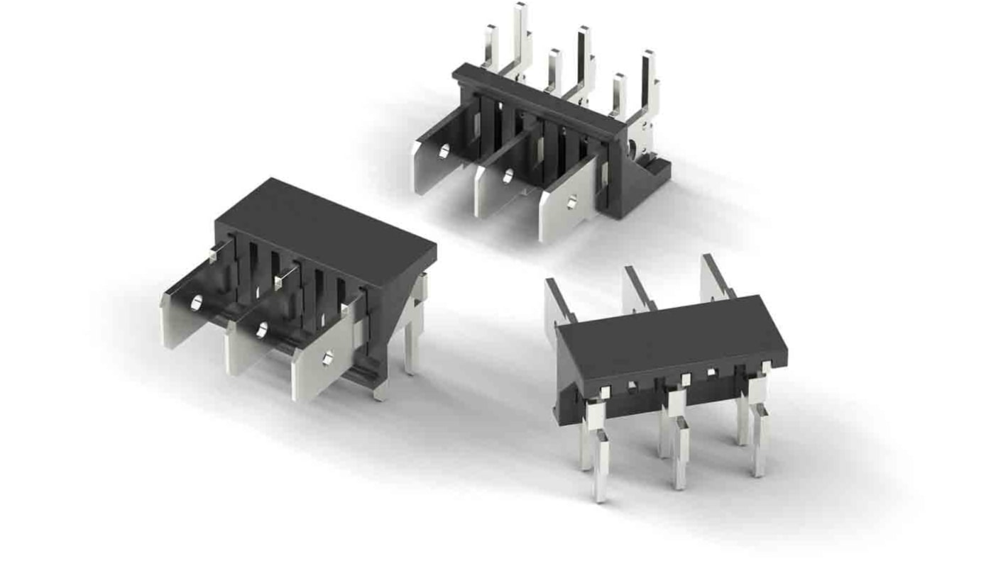 Conector macho para PCB Ángulo de 90° Wurth Elektronik serie WR-FAST de 2 vías, 1 fila, paso 5.08mm