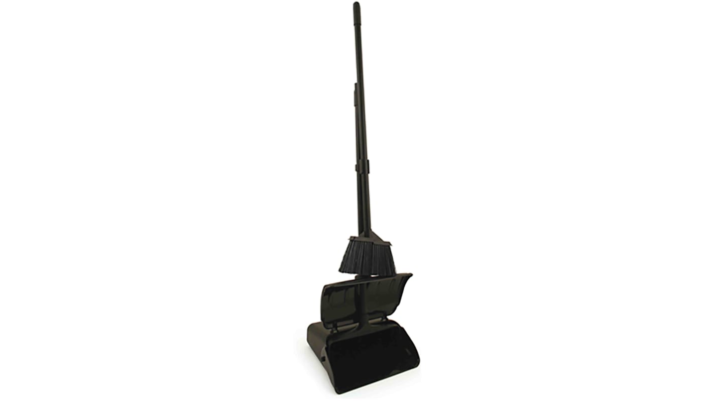 RS PRO Black Dustpan & Brush for Floors with brush included