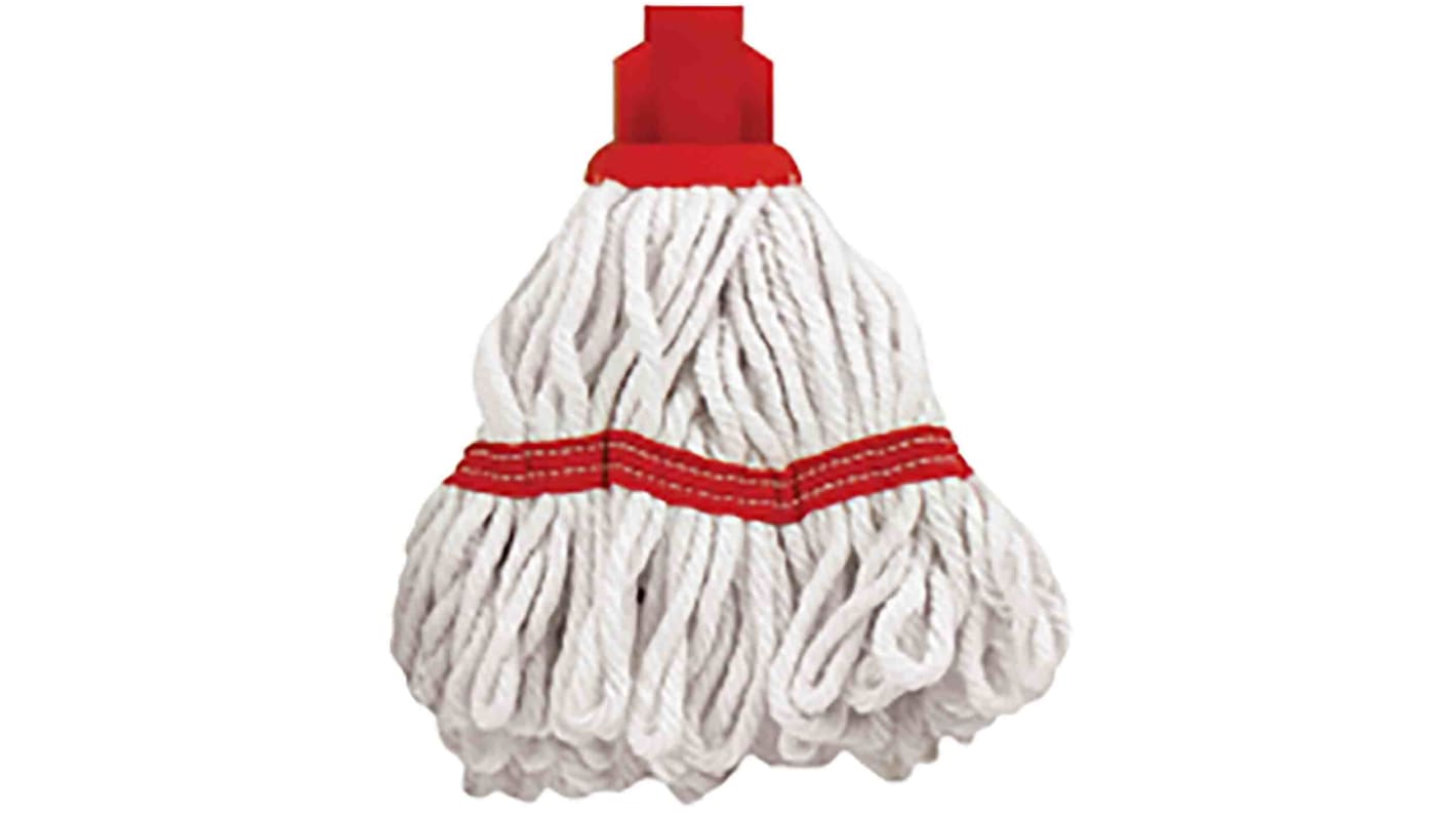 RS PRO Red Yarn Mop Head for use with RS PRO Aluminium Handle