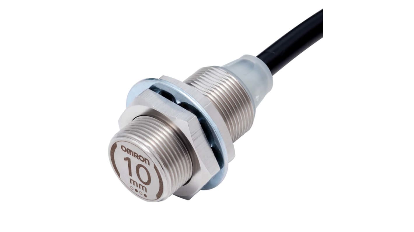 Sensor de proximidad Omron, M18 x 1, alcance 10 mm, salida NPN, interfaz IO-Link, 10→ 30 V., IP67