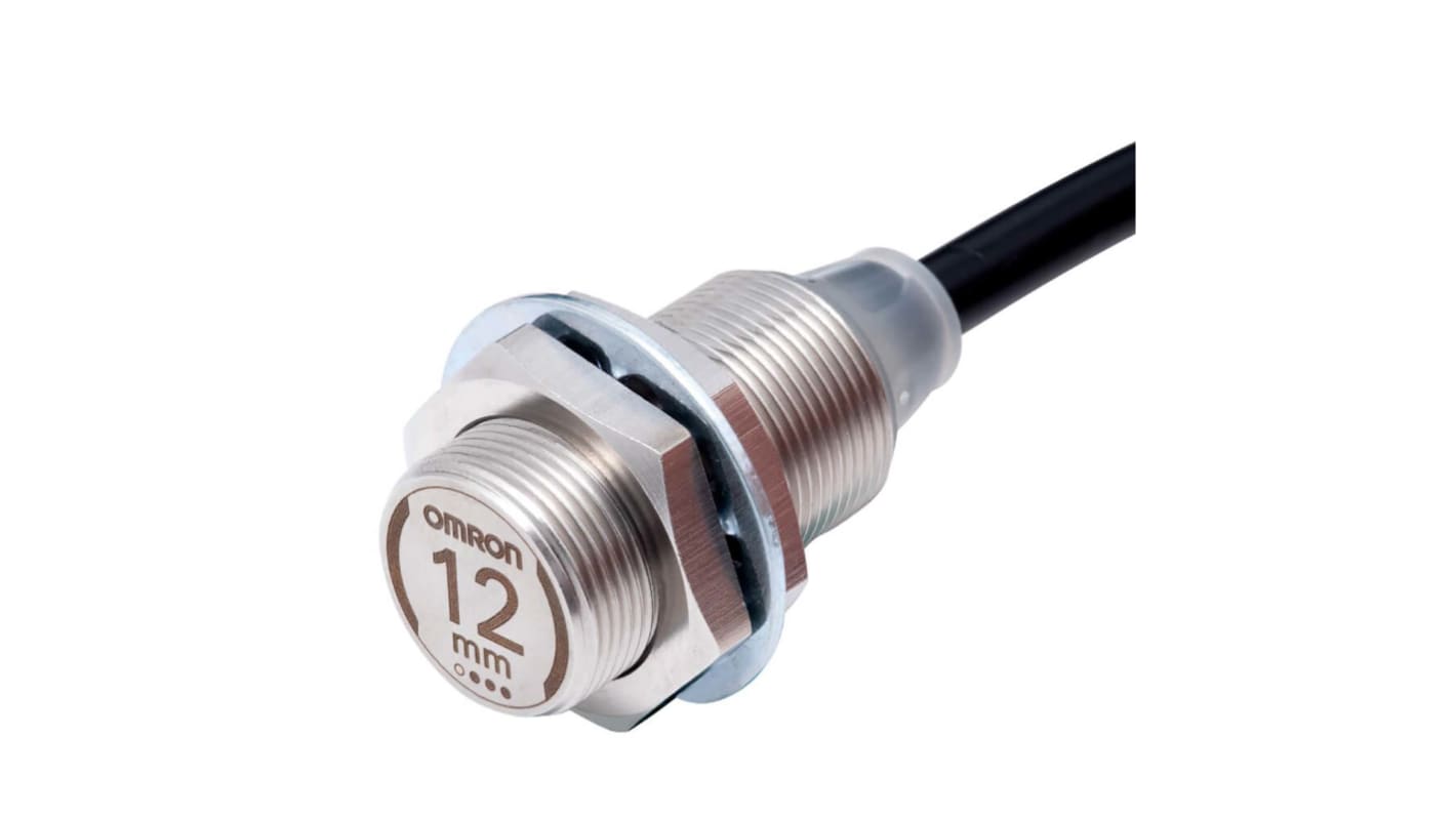 Sensor de proximidad Omron, M18 x 1, alcance 12 m, salida NPN, interfaz IO-Link, 10→ 30 V., IP67