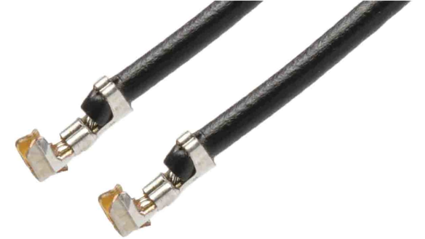 Molex Female PicoBlade to Female PicoBlade Crimped Wire, 75mm, 0.14mm², Black