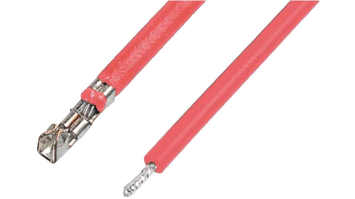 Molex Female PicoBlade to Unterminated Crimped Wire, 75mm, 0.14mm², Red