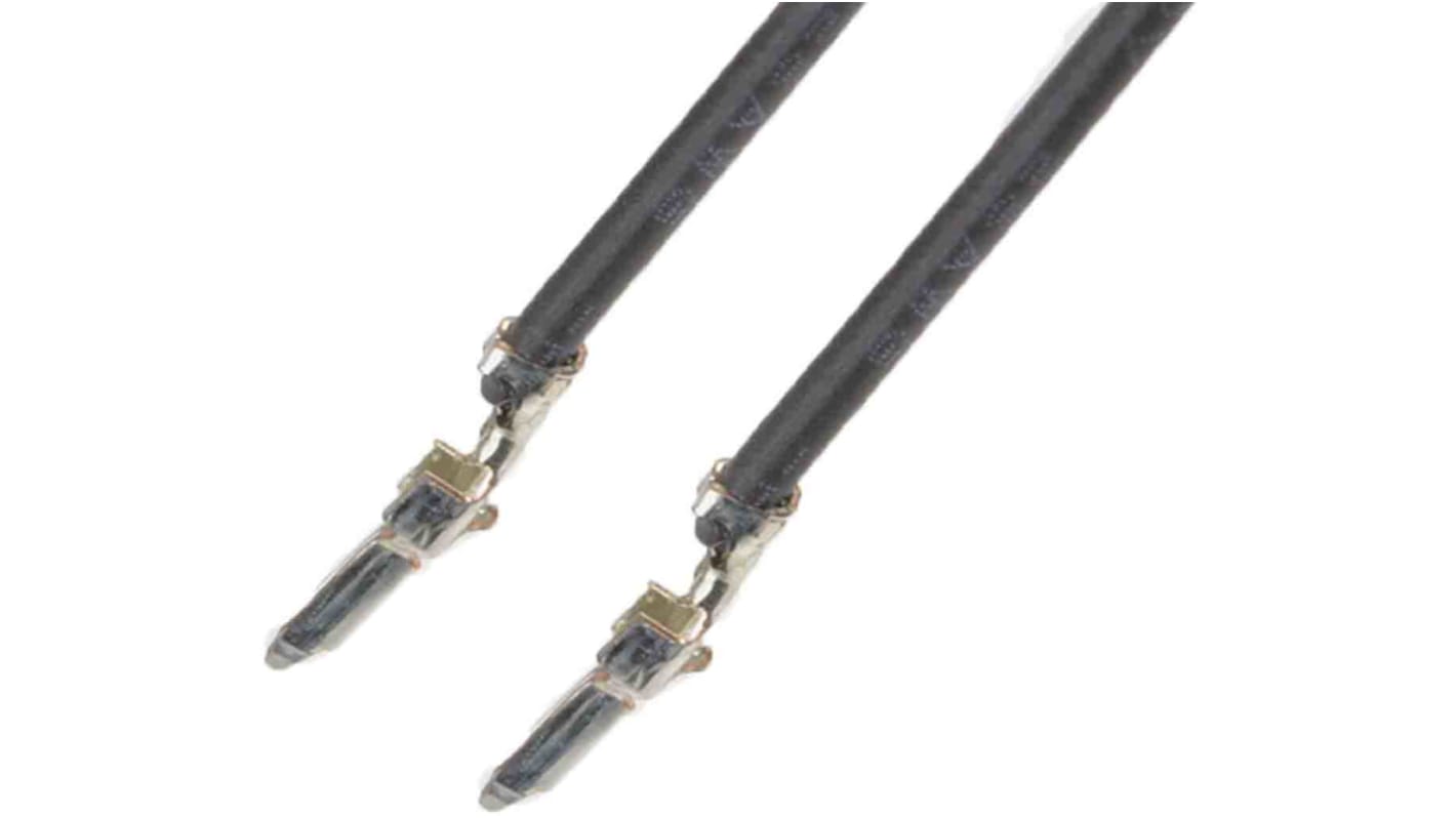 Molex PicoBlade Vorverdrahtete Crimp-Kontakte verzinnt, Schwarz 0.14mm², 75mm