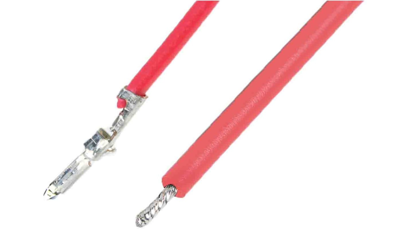 Molex Male PicoBlade to Unterminated Crimped Wire, 75mm, 26AWG, Red