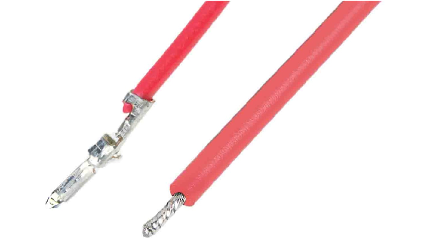 Molex Male PicoBlade to Unterminated Crimped Wire, 150mm, 0.14mm², Red