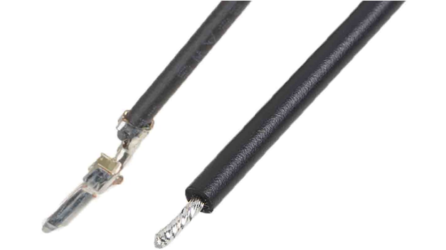 Molex PicoBlade Vorverdrahtete Crimp-Kontakte verzinnt, Schwarz 0.14mm², 75mm