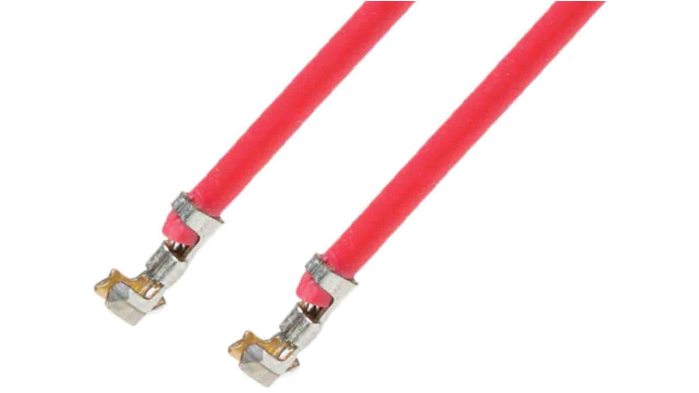 Molex Female PicoBlade to Female PicoBlade Crimped Wire, 75mm, 26AWG, Red