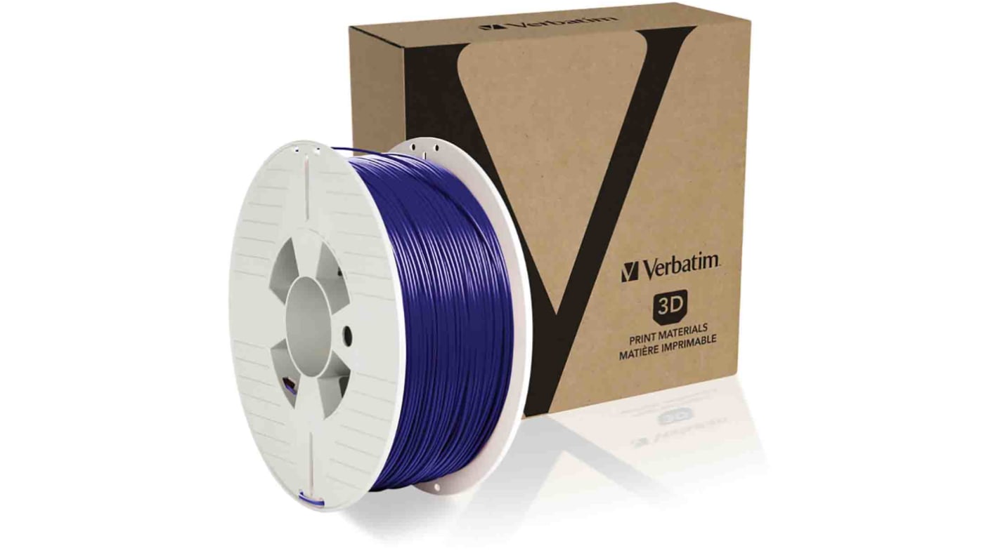 Verbatim PET-G 3D-Drucker Filament zur Verwendung mit 3D-Drucker, Blau, 1.75mm, FDM, 1kg