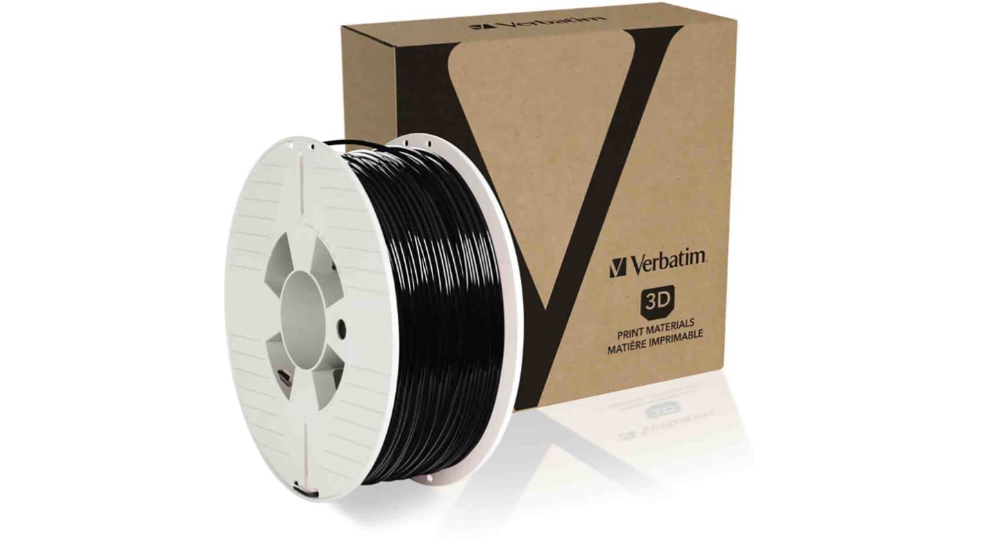 Filament pour imprimante 3D Verbatim, PET-G, Ø 2.85mm, Noir, 1kg, FDM