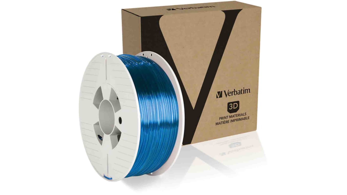 Filament pour imprimante 3D Verbatim, PET-G, Ø 2.85mm, Bleu, 1kg, FDM