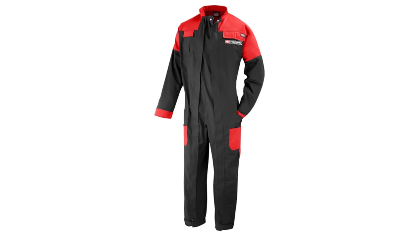 Facom Black/Red Reusable Overall, L