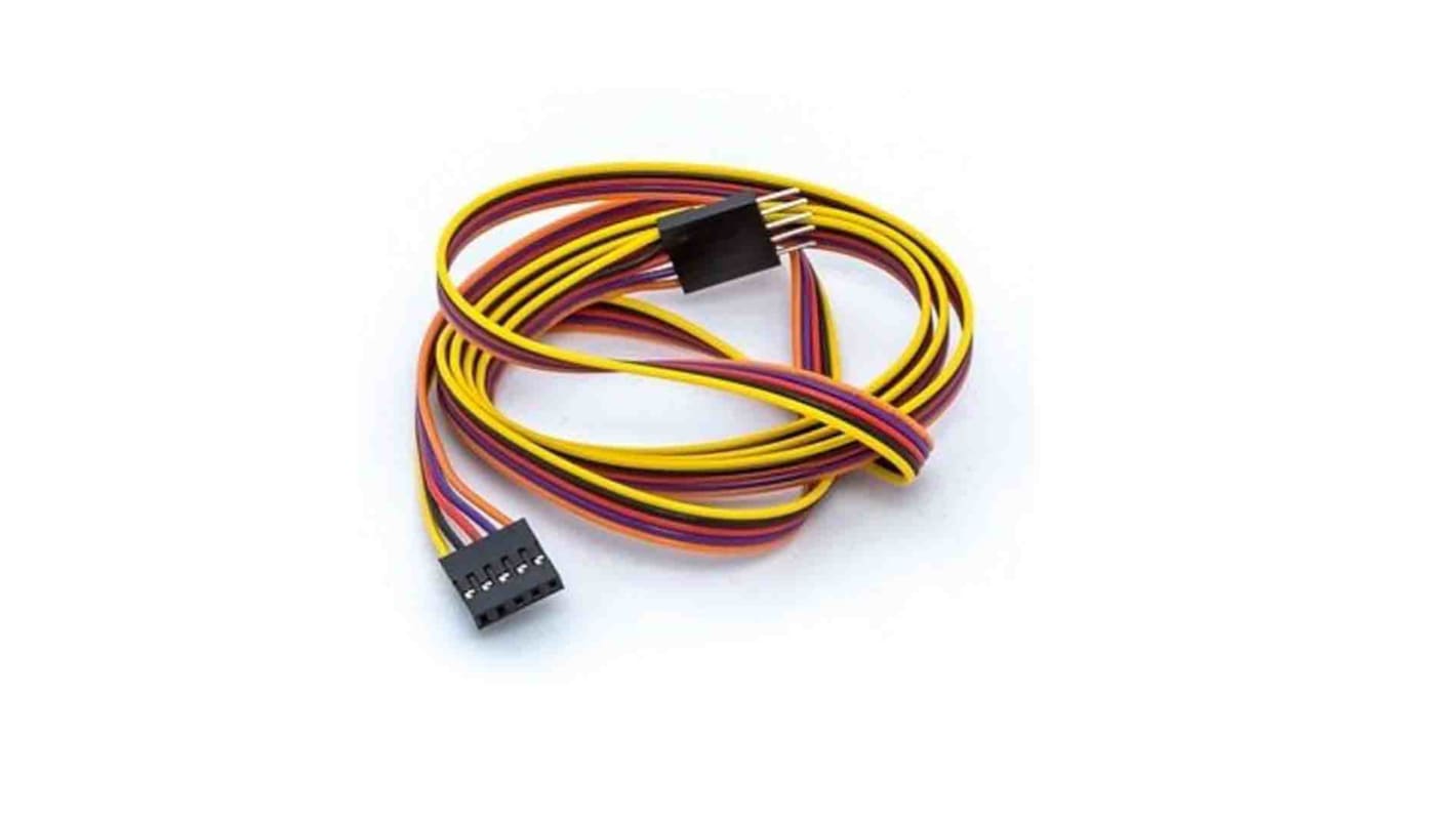 Pextensioncable, 1000mm Insulated Breadboard Jumper Wire Kit in Black, Orange, Purple, Red, Yellow