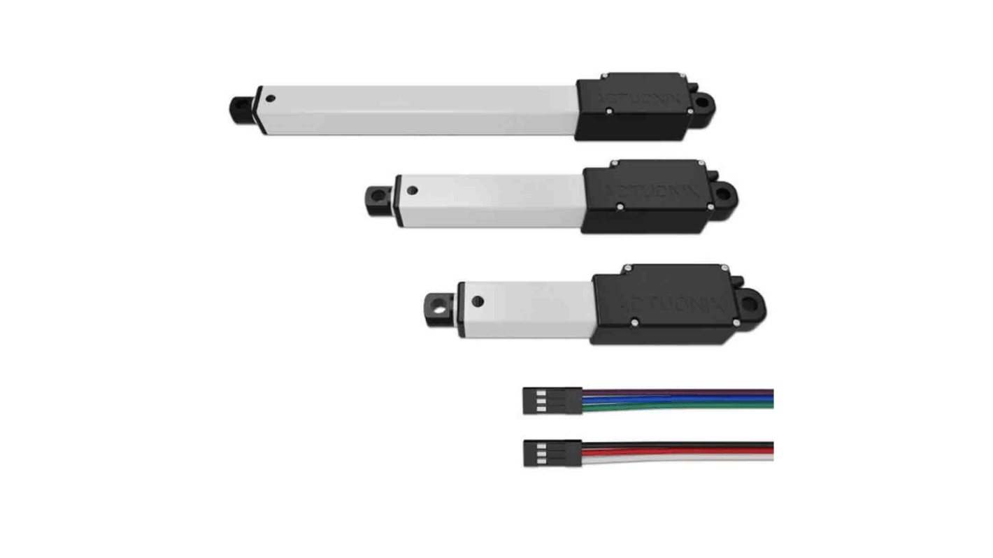 Actuador lineal eléctrico Actuonix L12, 20% ciclo de trabajo 42N, 12V dc, 13mm/s, 30mm