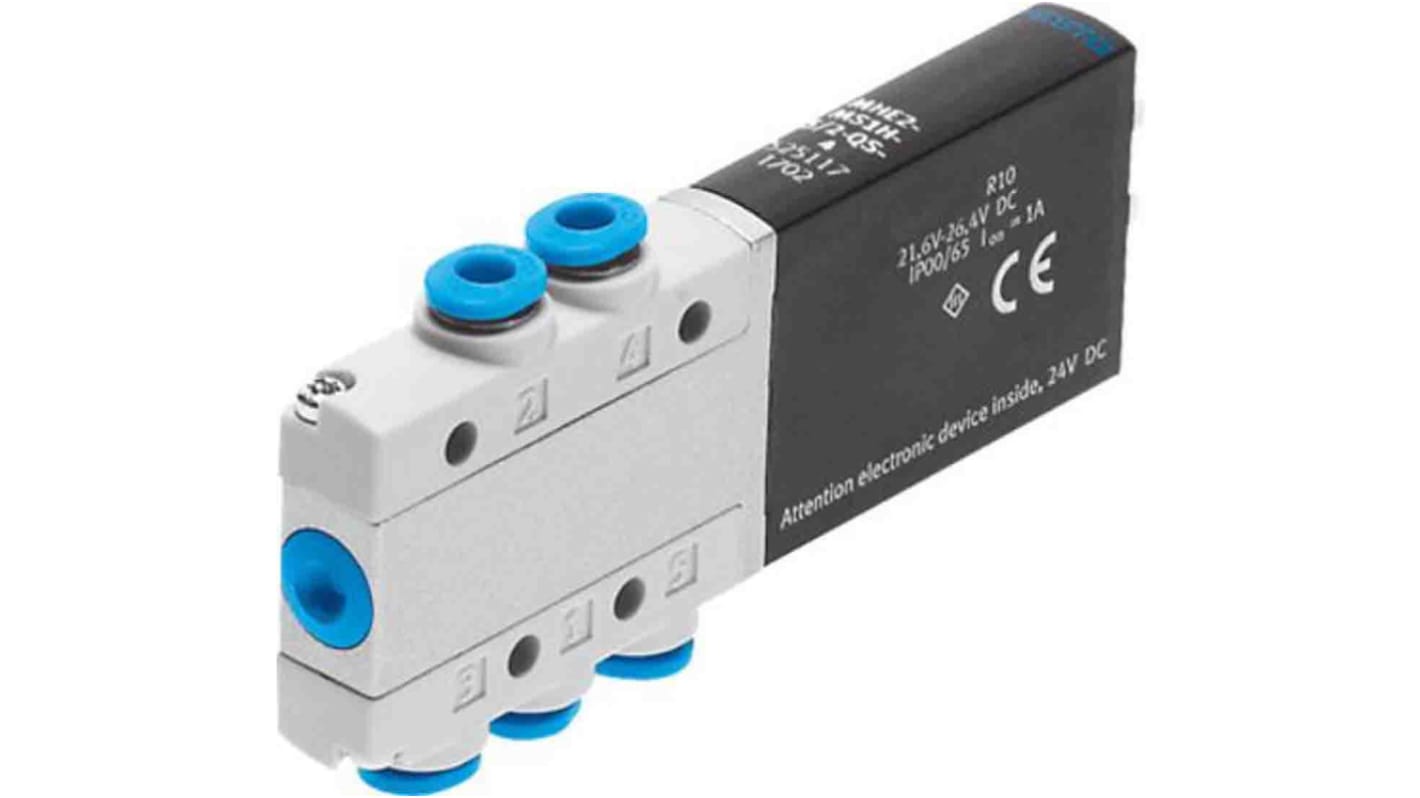 Elettrovalvola a Solenoide Festo, funzione 5/2 Monostable, azionamento Elettrico