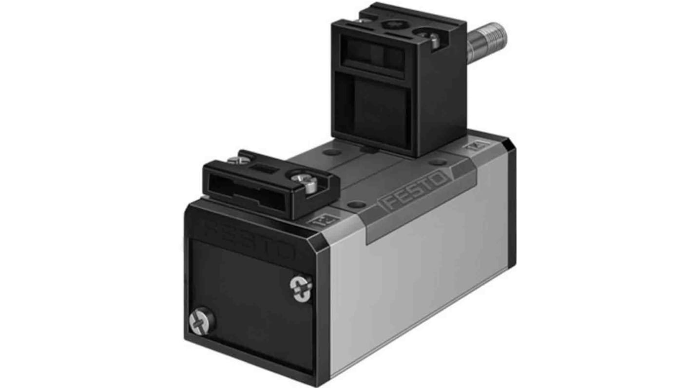 Válvula de solenoide Festo, Serie MFH, Rosca G 1/4, Función 5/2 Monostable, Sistemas eléctricos, Colector, 1200l/min