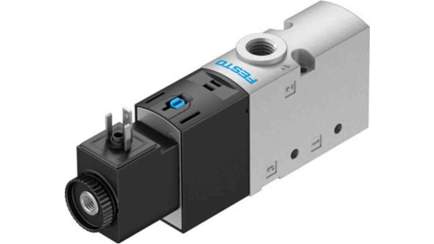 Elettrovalvola a Solenoide Festo, G 1/8, funzione 3/2 Closed, Monostable, azionamento Elettrico