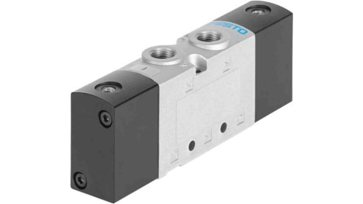 Festo 5/3 Closed Pneumatic Solenoid Valve - Pneumatic G 3/8 VUWG Series, 575636