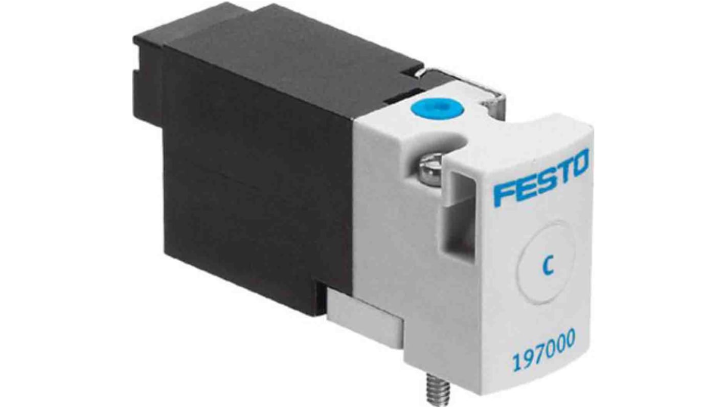 Elettrovalvola a Solenoide Festo, funzione 2/2 Closed Monostable, azionamento Elettrico