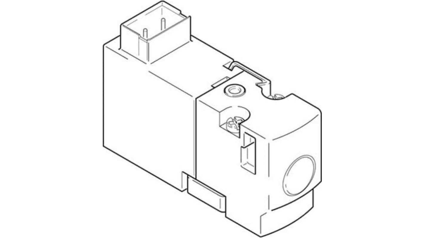 Válvula de solenoide Festo, Serie MHA1, Función 2/2 Closed Monostable, Sistemas eléctricos, Sub Base