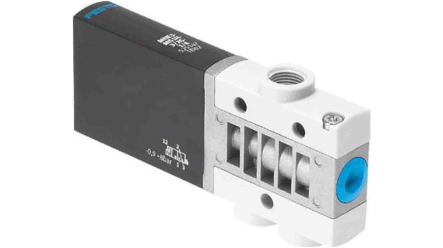 Válvula de solenoide Festo, Serie MHE3, Rosca G 1/8, Función 3/2 Closed, Monostable, Sistemas eléctricos, Orificio