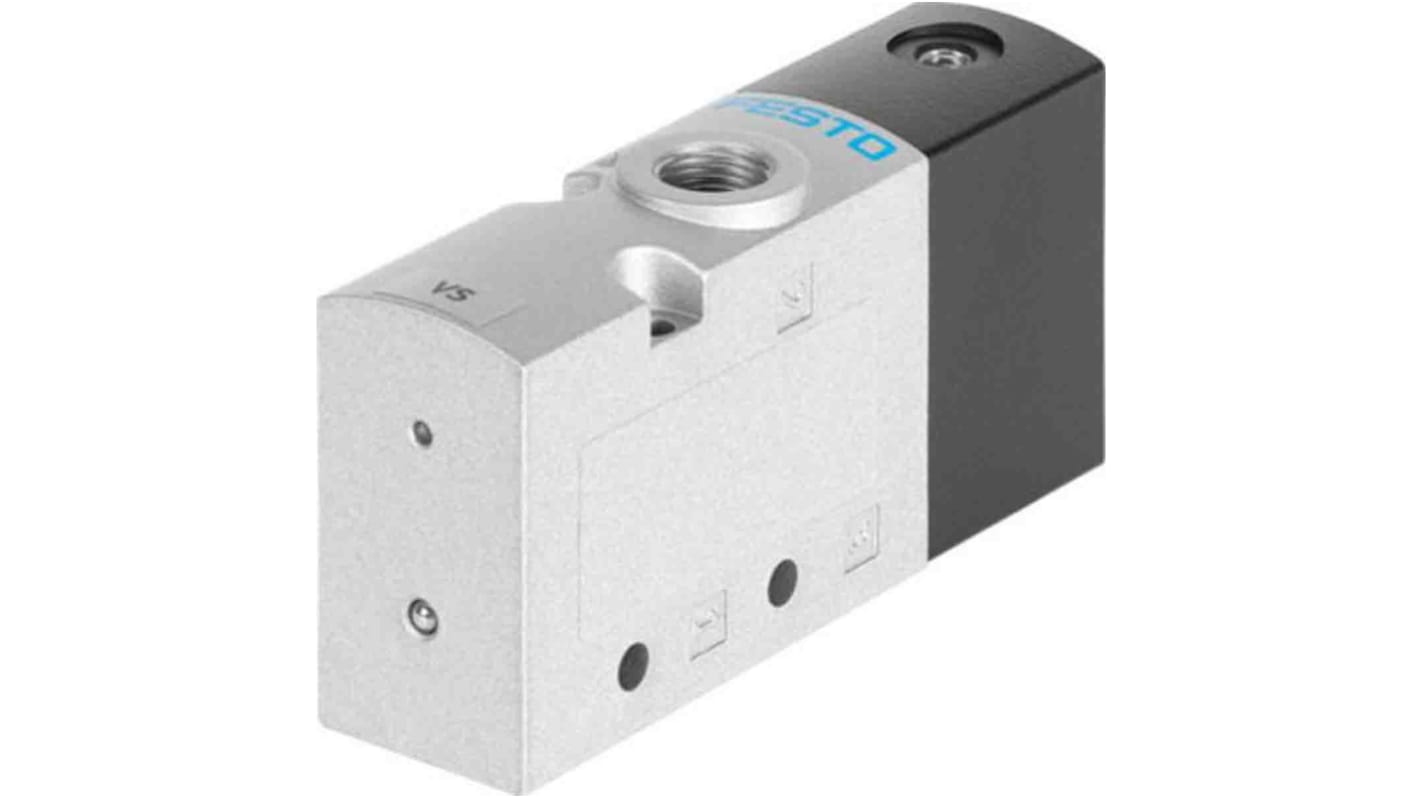 Festo 3/2 Closed, Monostable Pneumatic Solenoid Valve - Pneumatic G 1/8 VUWG Series, 575674