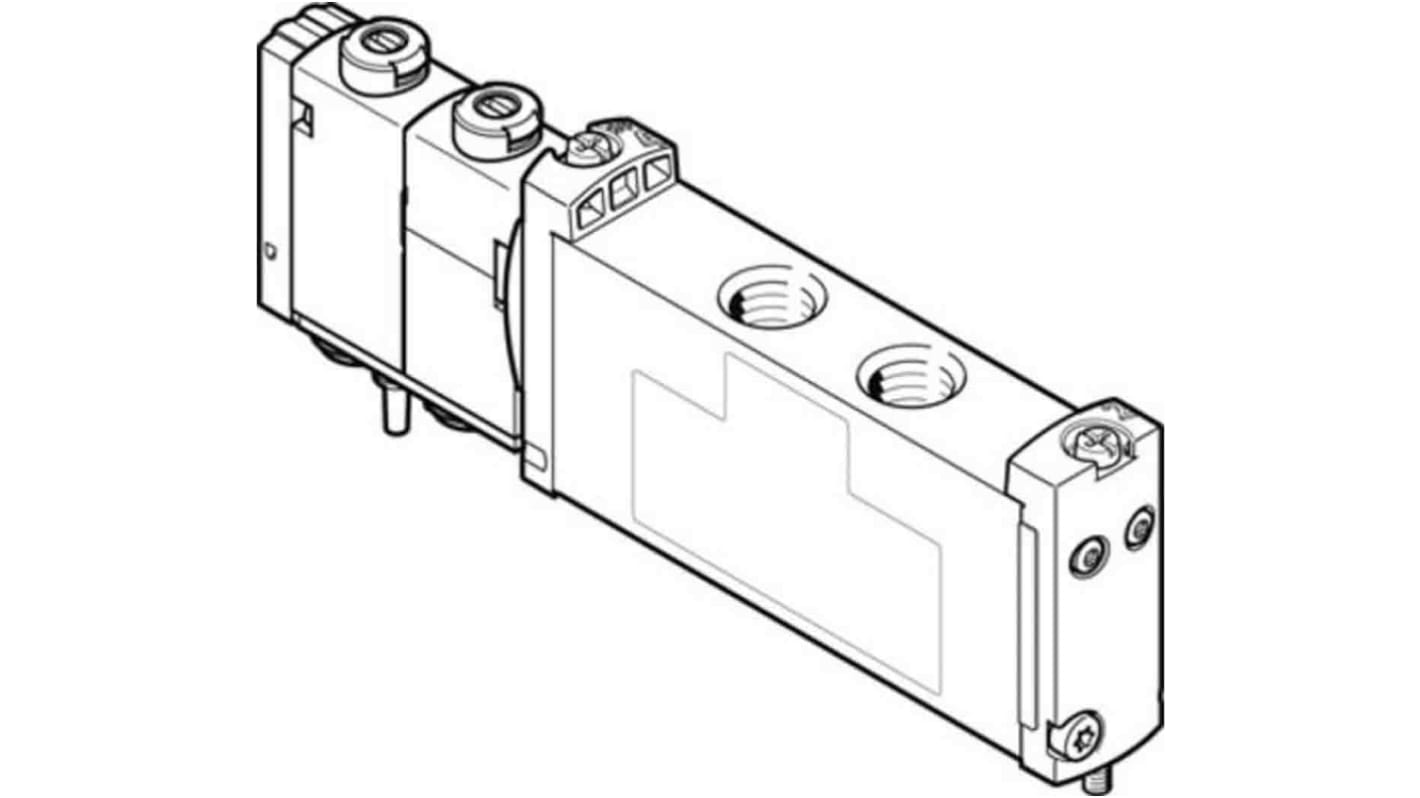 Festo 5/2 Monostable Solenoid Valve - Electrical G 1/8 VUVG Series, 573470