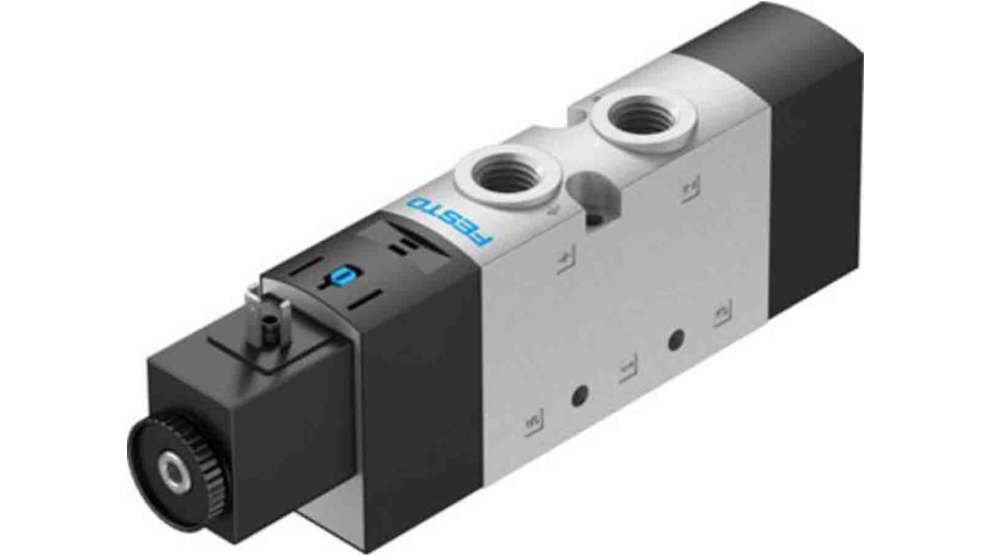 Elettrovalvola a Solenoide Festo, G 1/4, funzione 5/2 Monostable, azionamento Elettrico