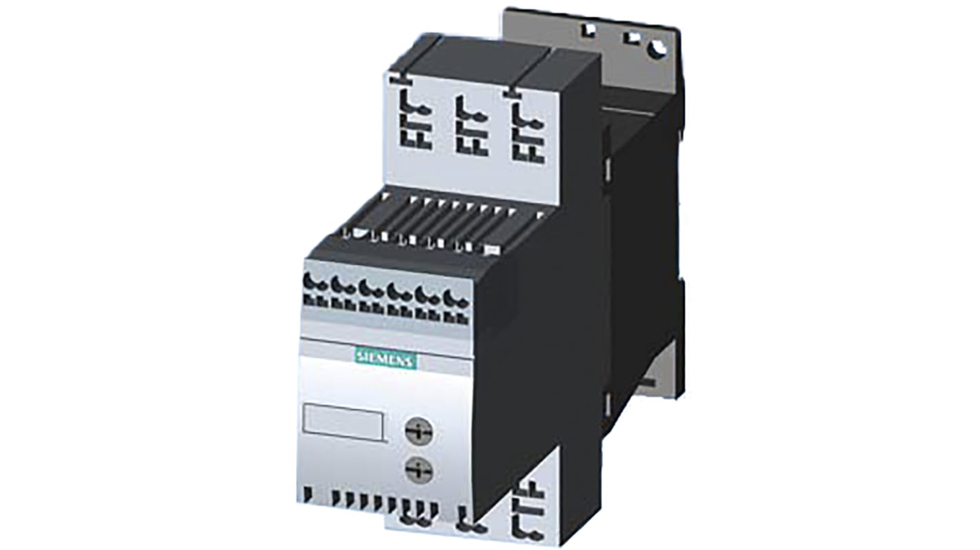 Arrancador suave Siemens 3RW3, 3,6 A, 400 V ac, 1,5 kW, trifásico, IP00