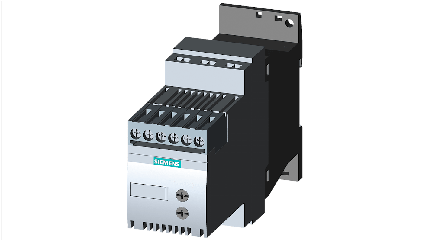 Arrancador suave Siemens 3RW3, 9 A, 400 V ac, 4 kW, trifásico, IP00