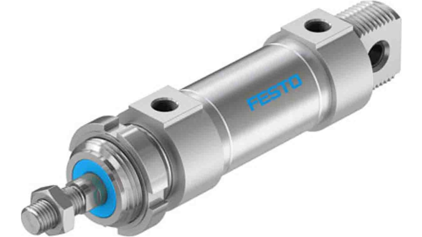 Festo Roundline Cylinder - 196020, 32mm Bore, 25mm Stroke, DSNU Series, Double Acting