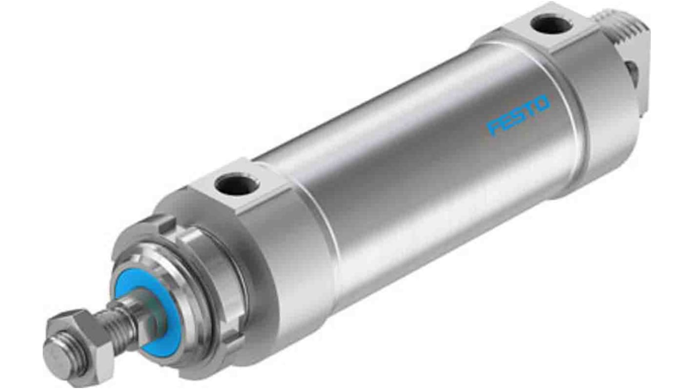 Festo Pneumatic Piston Rod Cylinder - 196014, 63mm Bore, 100mm Stroke, DSNU Series, Double Acting